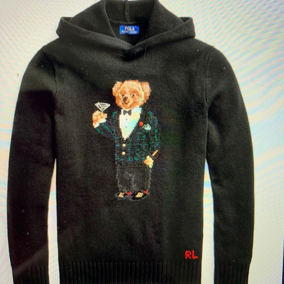 polo bear hooded sweater